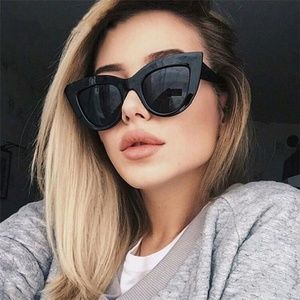 Black cat eye spring summer sunglasses classic